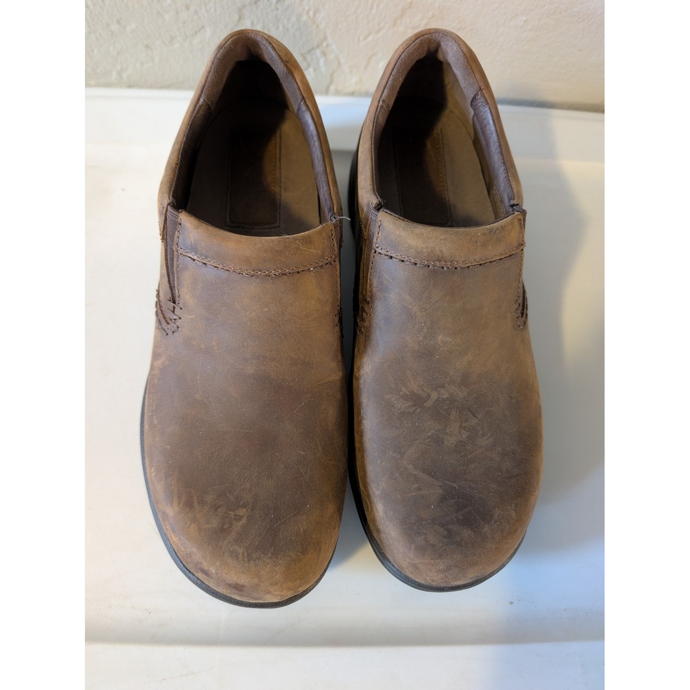 Dansko Brown Leather Slip on Shoes EU size 42 slip resistant comfort work clogs